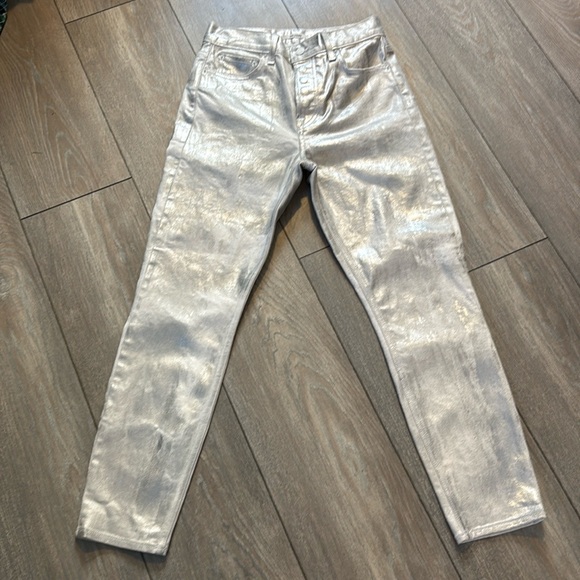 EUC GRLFRND jeans, size 27 silver